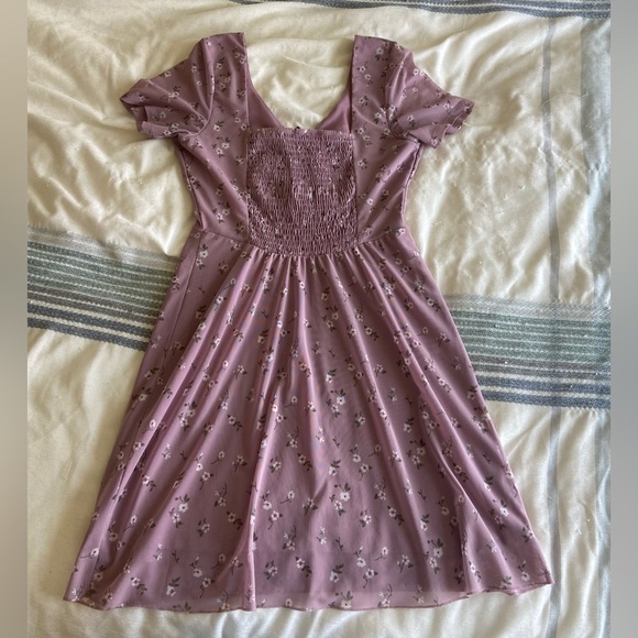 Hollister Purple Floral Dress - Picture 3 of 5